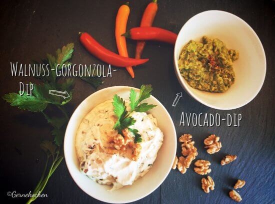 Walnuss-Gorgonzola und Avocado Dip